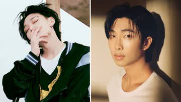 Concept photo de Bobby para o álbum "TAKE OFF" e RM em concept photo do BTS para o álbum "Indigo” - Divulgação/143 Entertainment/ BIGHIT Music