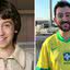 Vincent Martella como Greg em "Todo Mundo Odeia o Chris" e vestindo a camisa do Brasil