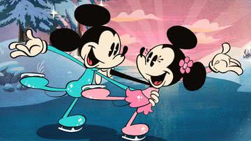 Mickey e Minnie no 'O Maravilhoso Inverno de Mickey Mouse' - Divulgação/ Disney