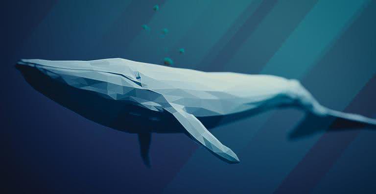 Ilustração de uma baleia azul - Pixabay