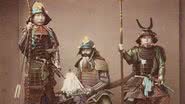 Samurais em armaduras no ano de 1880 - Wikimedia Commons